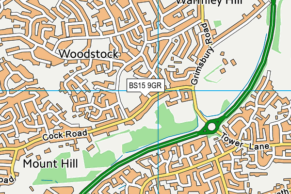 BS15 9GR map - OS VectorMap District (Ordnance Survey)