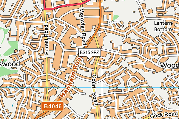 BS15 9PZ map - OS VectorMap District (Ordnance Survey)