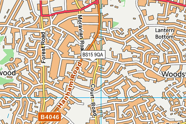 BS15 9QA map - OS VectorMap District (Ordnance Survey)