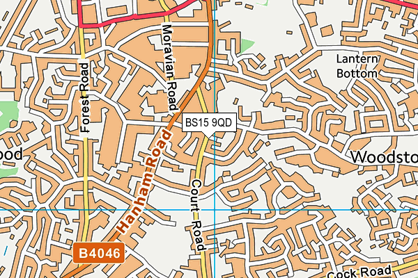 BS15 9QD map - OS VectorMap District (Ordnance Survey)