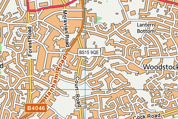 BS15 9QE map - OS VectorMap District (Ordnance Survey)