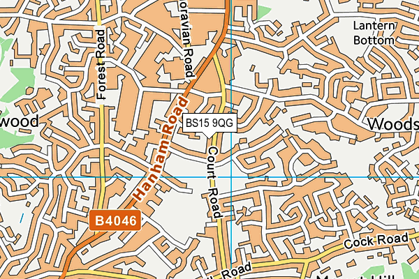 BS15 9QG map - OS VectorMap District (Ordnance Survey)