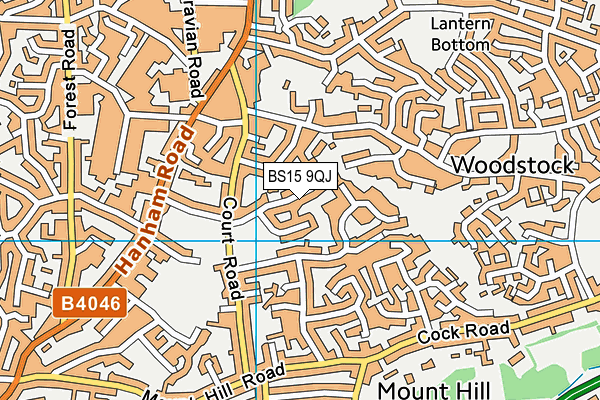 BS15 9QJ map - OS VectorMap District (Ordnance Survey)