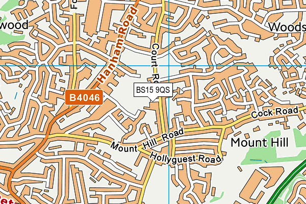 BS15 9QS map - OS VectorMap District (Ordnance Survey)