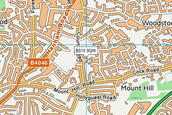 BS15 9QW map - OS VectorMap District (Ordnance Survey)