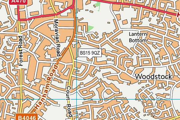 BS15 9QZ map - OS VectorMap District (Ordnance Survey)