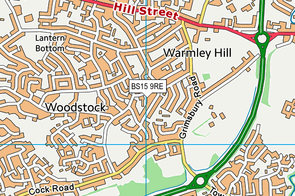 BS15 9RE map - OS VectorMap District (Ordnance Survey)