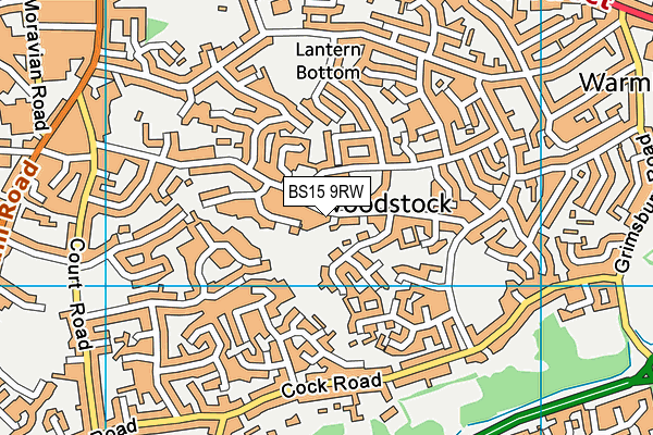 BS15 9RW map - OS VectorMap District (Ordnance Survey)