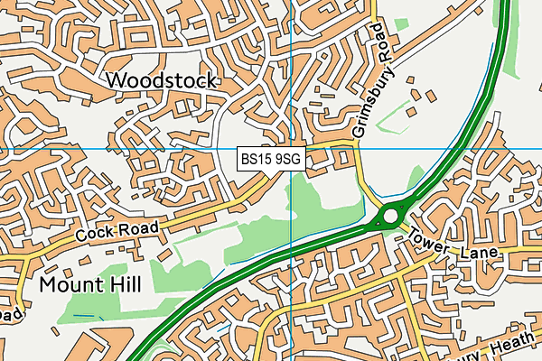 BS15 9SG map - OS VectorMap District (Ordnance Survey)