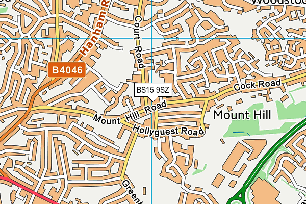BS15 9SZ map - OS VectorMap District (Ordnance Survey)
