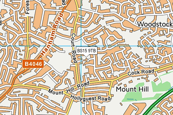 BS15 9TB map - OS VectorMap District (Ordnance Survey)