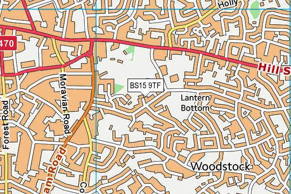 BS15 9TF map - OS VectorMap District (Ordnance Survey)