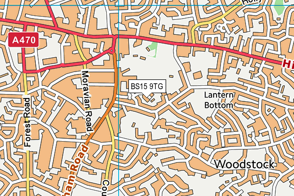 BS15 9TG map - OS VectorMap District (Ordnance Survey)