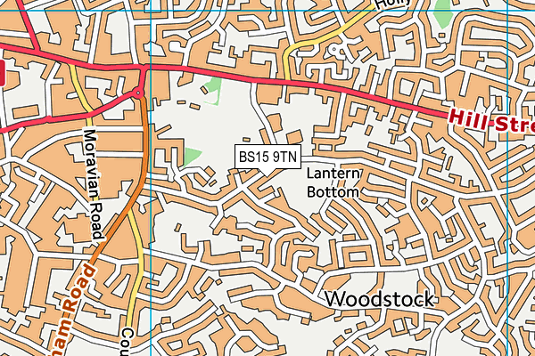 BS15 9TN map - OS VectorMap District (Ordnance Survey)