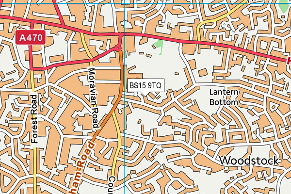 BS15 9TQ map - OS VectorMap District (Ordnance Survey)