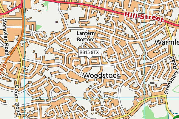 BS15 9TX map - OS VectorMap District (Ordnance Survey)