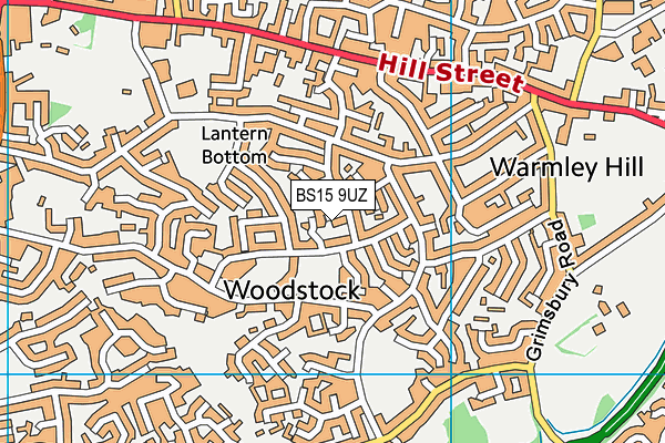 BS15 9UZ map - OS VectorMap District (Ordnance Survey)