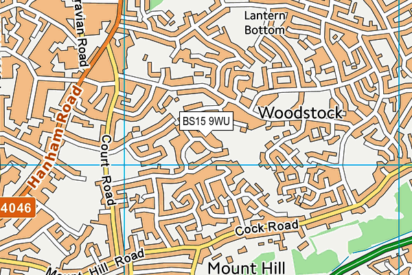 BS15 9WU map - OS VectorMap District (Ordnance Survey)