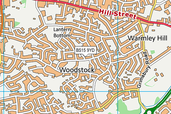 BS15 9YD map - OS VectorMap District (Ordnance Survey)