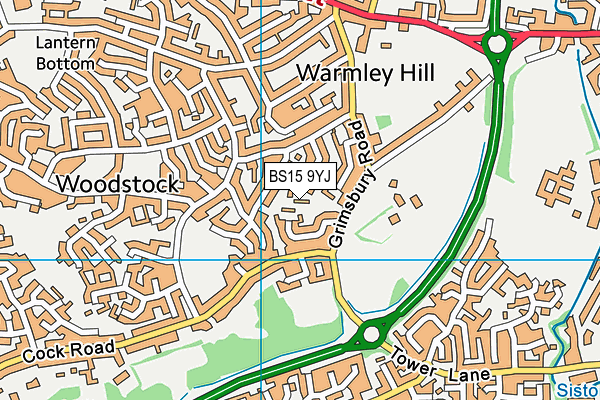 BS15 9YJ map - OS VectorMap District (Ordnance Survey)