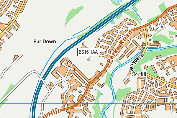 BS16 1AA map - OS VectorMap District (Ordnance Survey)