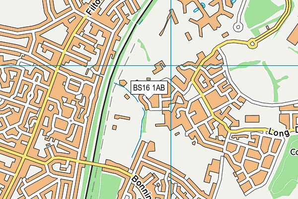 BS16 1AB map - OS VectorMap District (Ordnance Survey)