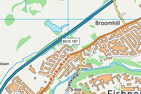 BS16 1BY map - OS VectorMap District (Ordnance Survey)