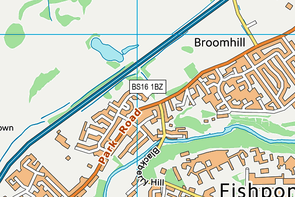 BS16 1BZ map - OS VectorMap District (Ordnance Survey)
