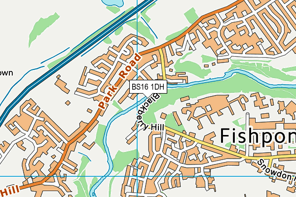 BS16 1DH map - OS VectorMap District (Ordnance Survey)