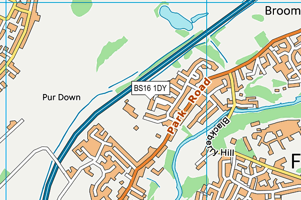 BS16 1DY map - OS VectorMap District (Ordnance Survey)