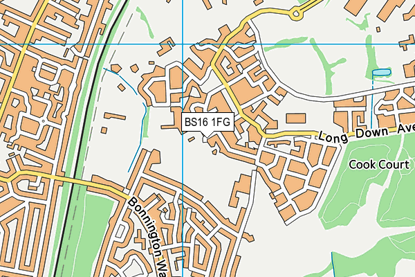 BS16 1FG map - OS VectorMap District (Ordnance Survey)