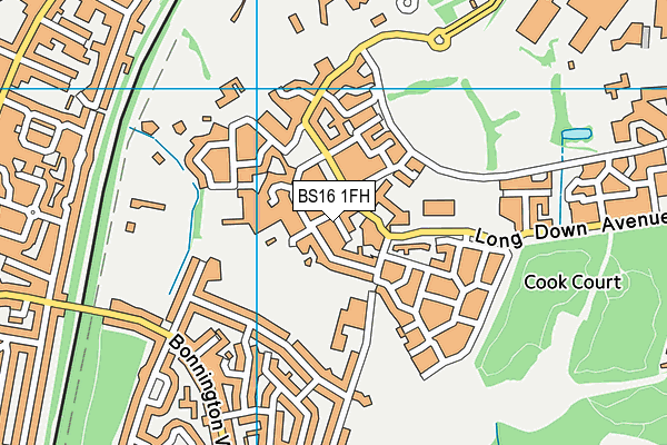 BS16 1FH map - OS VectorMap District (Ordnance Survey)