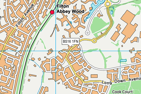 BS16 1FN map - OS VectorMap District (Ordnance Survey)