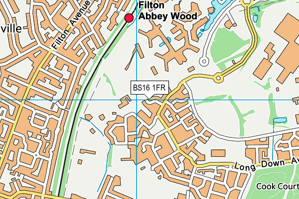 BS16 1FR map - OS VectorMap District (Ordnance Survey)