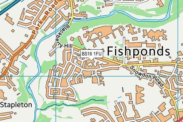 BS16 1FU map - OS VectorMap District (Ordnance Survey)