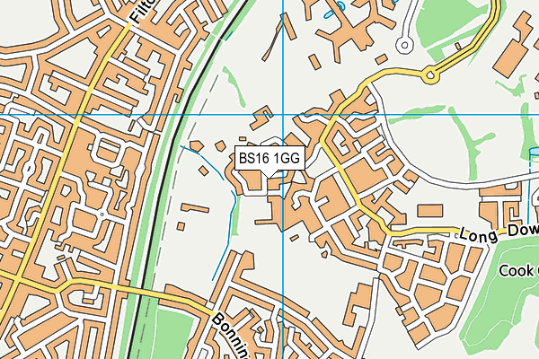 BS16 1GG map - OS VectorMap District (Ordnance Survey)