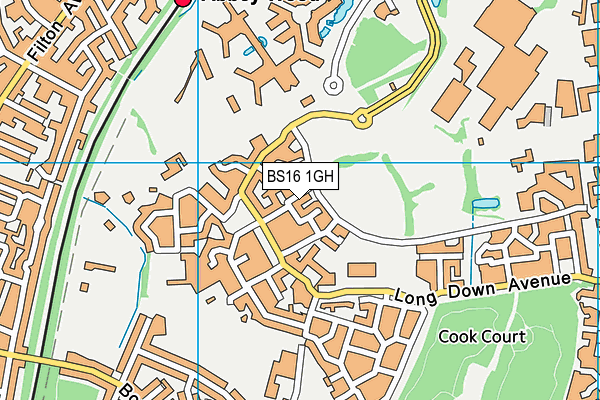 BS16 1GH map - OS VectorMap District (Ordnance Survey)
