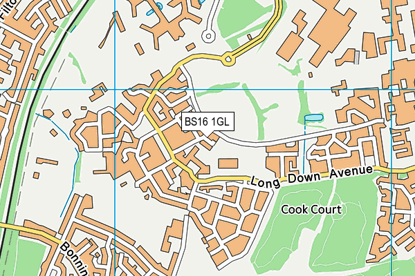BS16 1GL map - OS VectorMap District (Ordnance Survey)