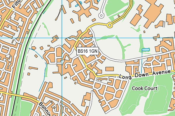 BS16 1GN map - OS VectorMap District (Ordnance Survey)