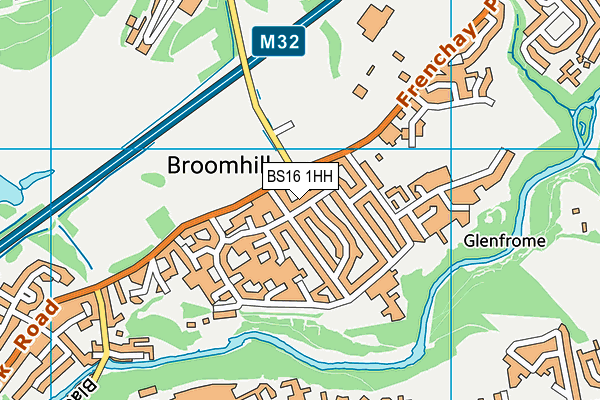 BS16 1HH map - OS VectorMap District (Ordnance Survey)