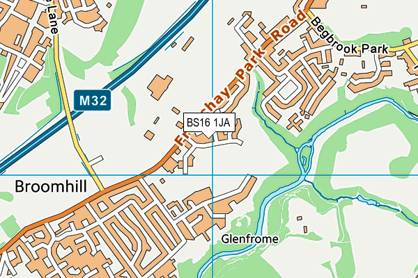 BS16 1JA map - OS VectorMap District (Ordnance Survey)