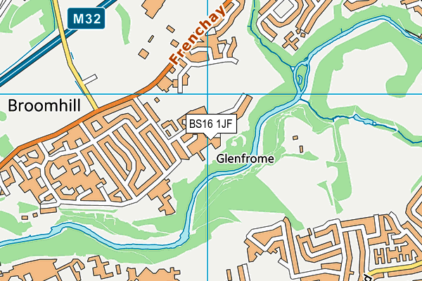 BS16 1JF map - OS VectorMap District (Ordnance Survey)