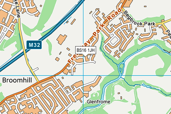 BS16 1JH map - OS VectorMap District (Ordnance Survey)