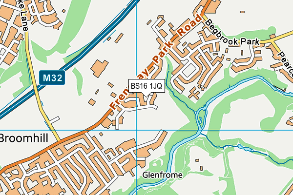 BS16 1JQ map - OS VectorMap District (Ordnance Survey)