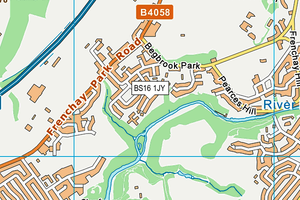 BS16 1JY map - OS VectorMap District (Ordnance Survey)