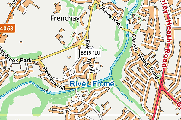 BS16 1LU map - OS VectorMap District (Ordnance Survey)