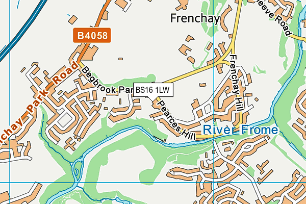 BS16 1LW map - OS VectorMap District (Ordnance Survey)