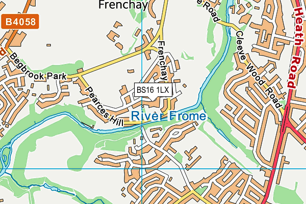 BS16 1LX map - OS VectorMap District (Ordnance Survey)
