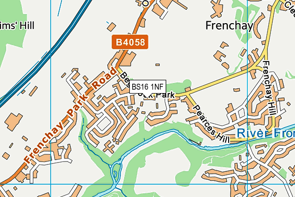 BS16 1NF map - OS VectorMap District (Ordnance Survey)