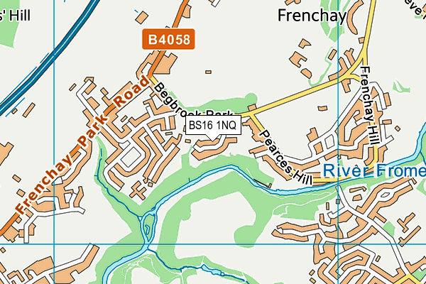 BS16 1NQ map - OS VectorMap District (Ordnance Survey)